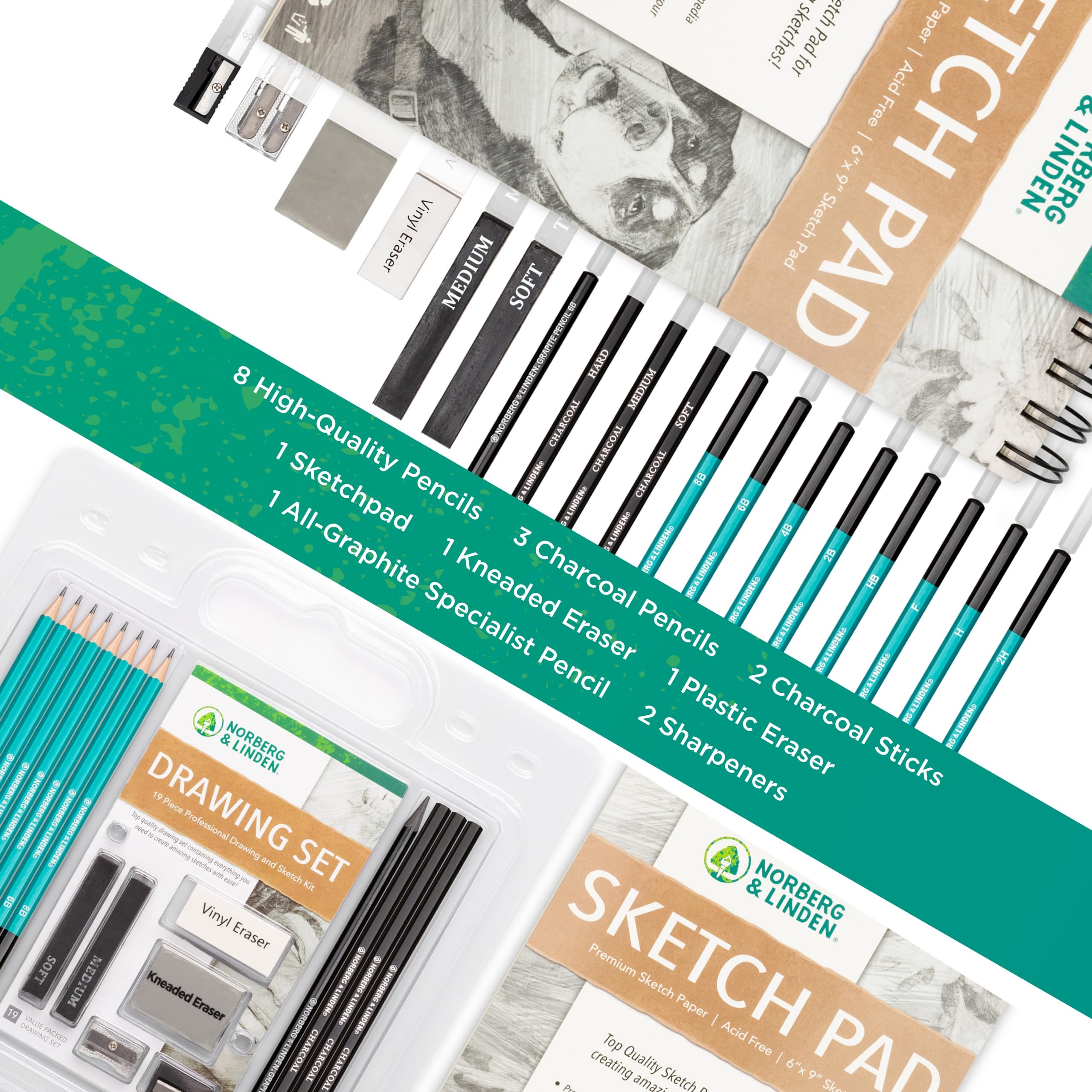 Amazon.com: Norberg & Linden: Sketching and Drawing Sets